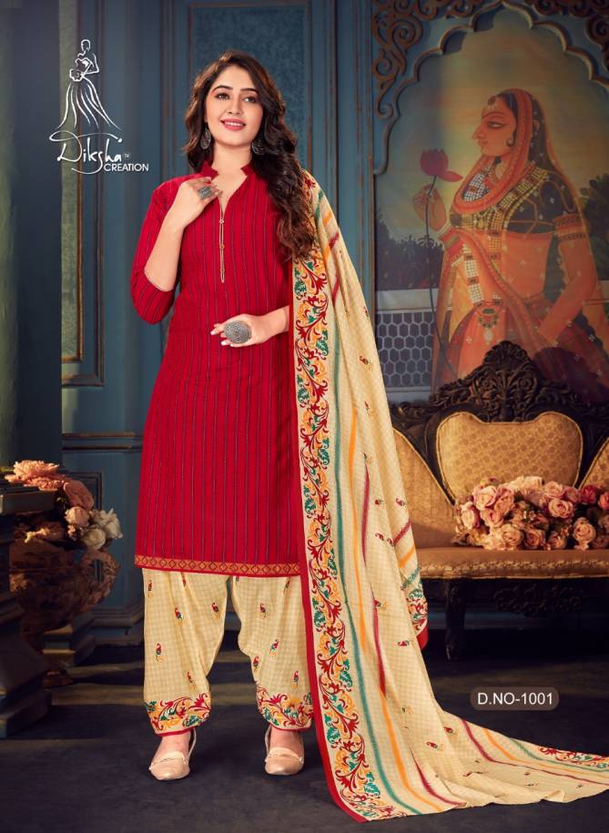 Diksha 4 Colours Latest Casual Dily Wear Ready Made Cotton Patiala Wear Dress Collection